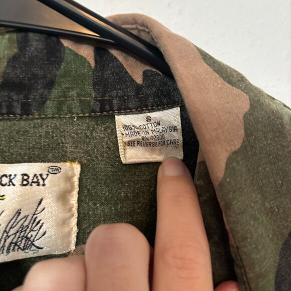 Vtg Duck Bay Camo Hunting Shirt - Men’s S – Mallard Duck, 100% Cotton - Y2K/90s - Picture 5 of 8